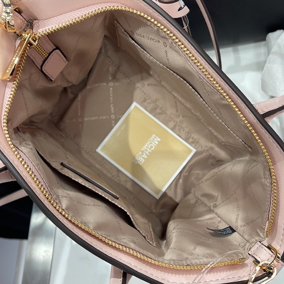 Michael Kors Avril Small Signature PVC Top Zip Satchel Crossbody Bag - Picture 11 of 16